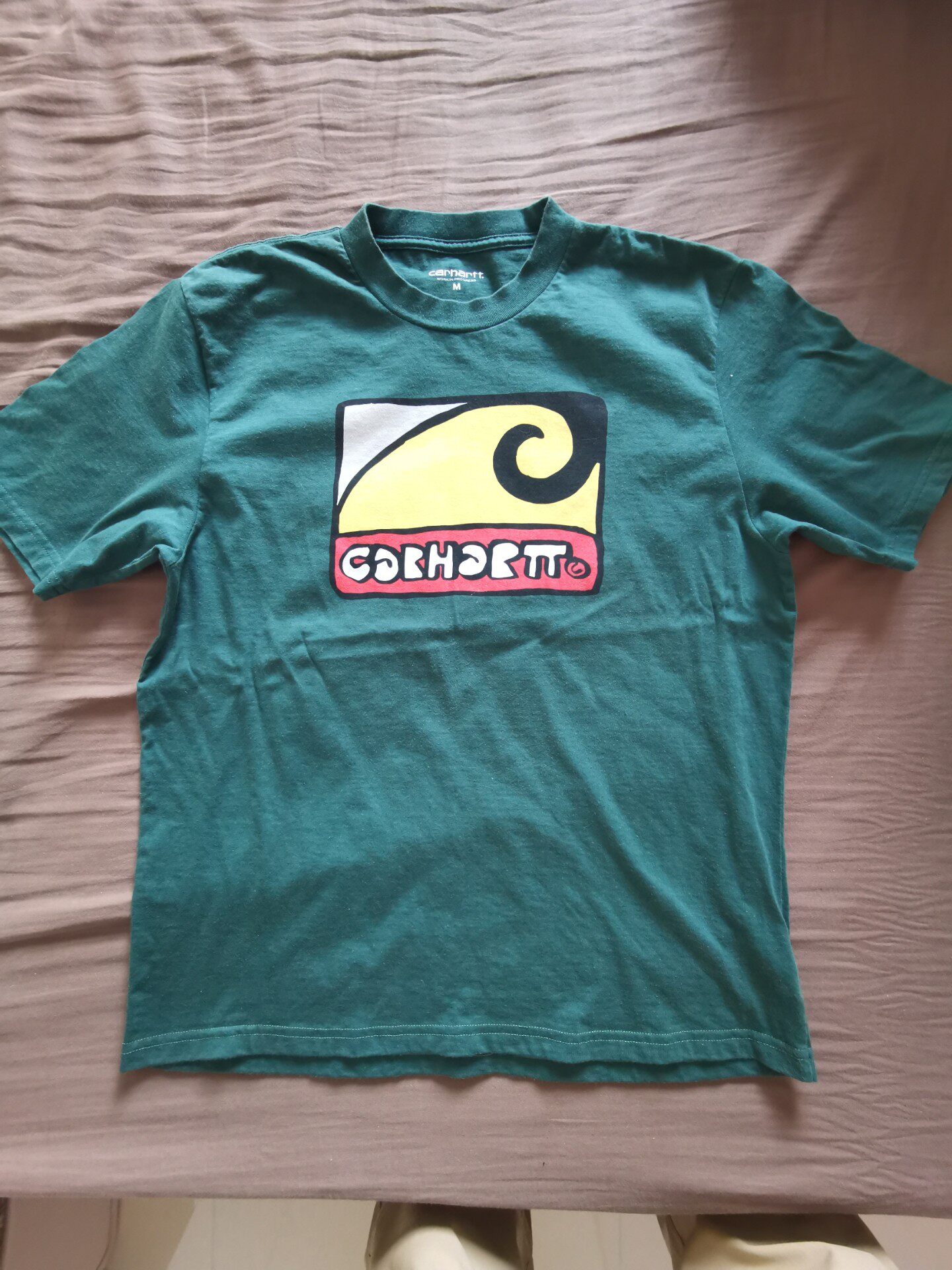rhartt wip卡哈特Fibo短袖T恤，m码。深绿色