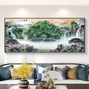 景饰画山水画客厅挂沙发背墙办旭公室 203客厅装 日东升新中式 ATK