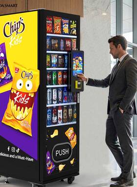 出口商用自动售货机制冷饮料零食小型自助售卖机vending machine