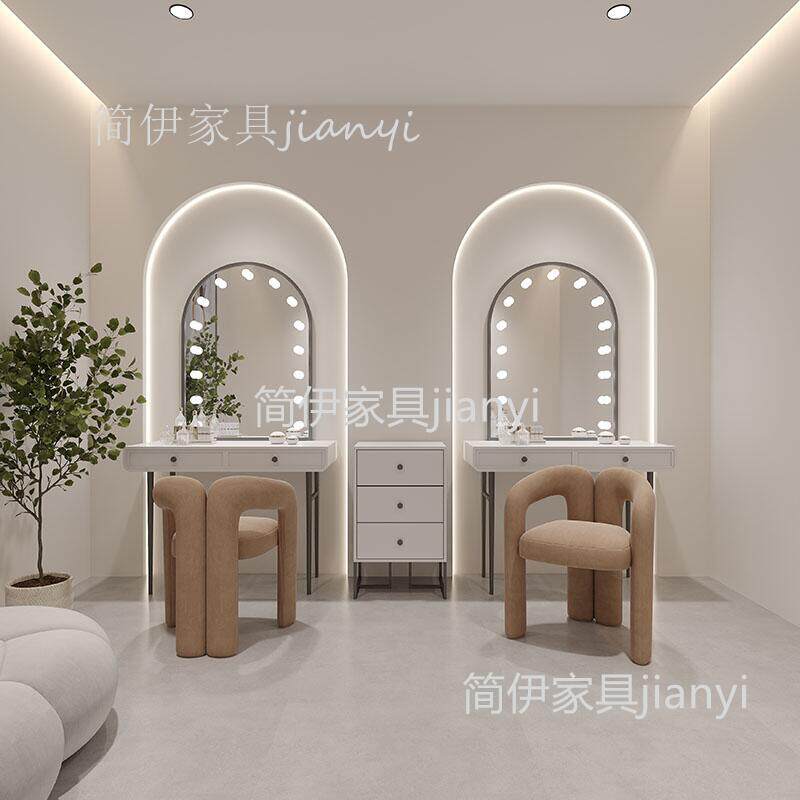 影楼化妆台带灯专业化妆师化妆桌婚纱摄影美容店工作室专用梳妆台