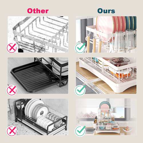 厨房置物架 家用台面碗架沥水架可拆卸多功能碗筷沥水碗碟收纳架
