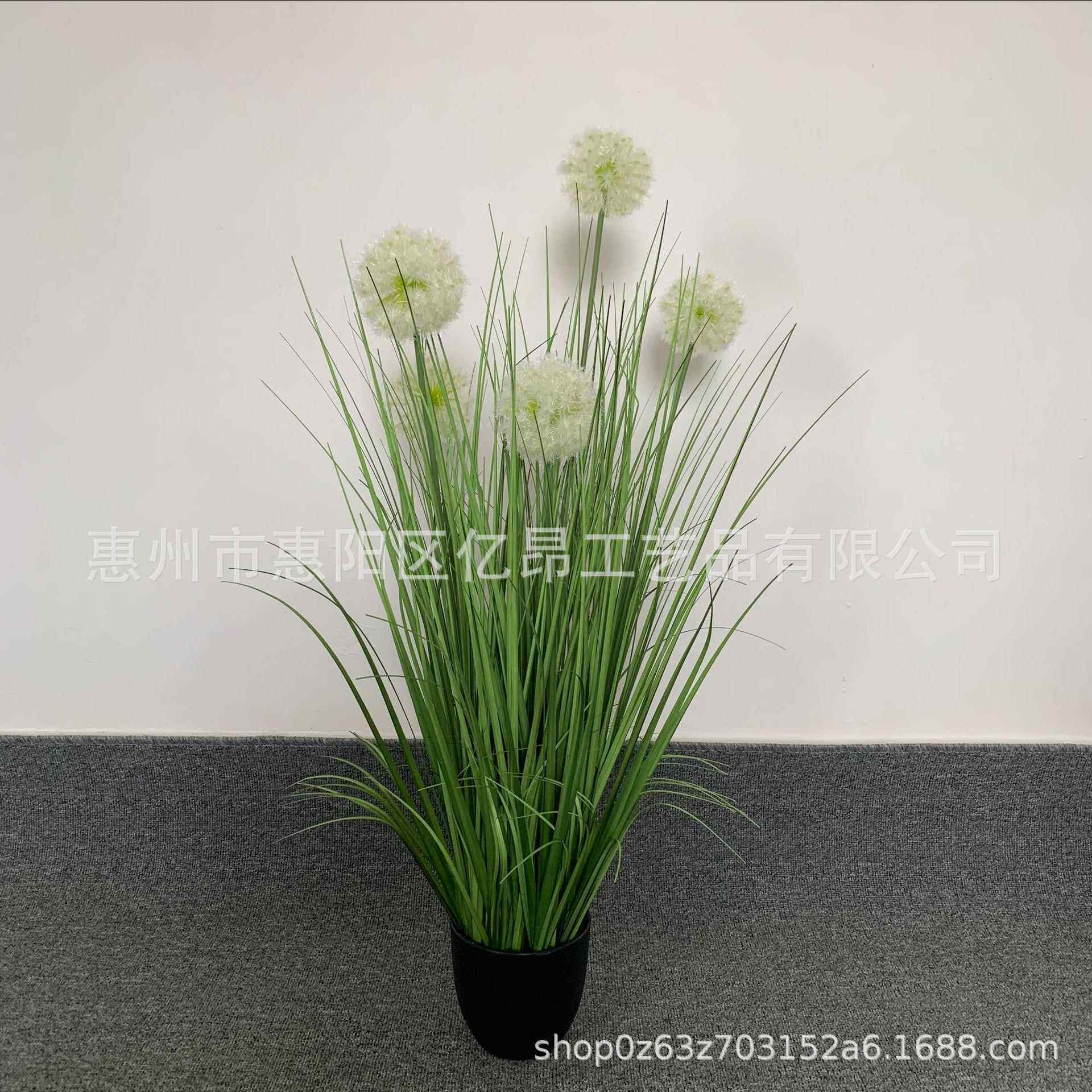 仿真真花真195洋葱草芦苇草狗尾巴仿植物盆仿花栽家居装饰假摆件