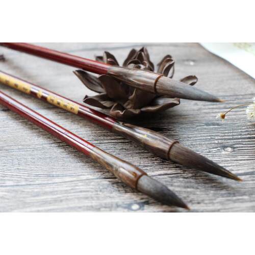 高档新品 中楷用笔熊加健 狼毫兼毫毛笔8毛毫笔套m装楷书隶书4-c