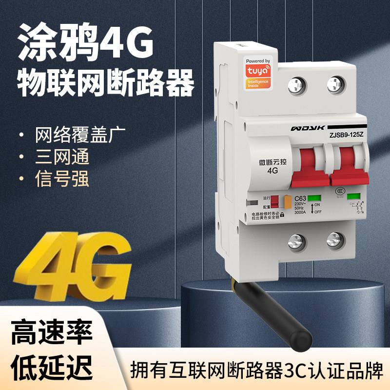 物联网4G智能断路器 手机远端控制2P与4P空开 支援APP遥控