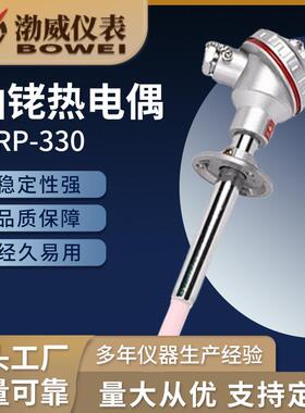 铂铑热电偶WRP-130/230/330/430型S/B/R耐高温钢玉管温度传感器