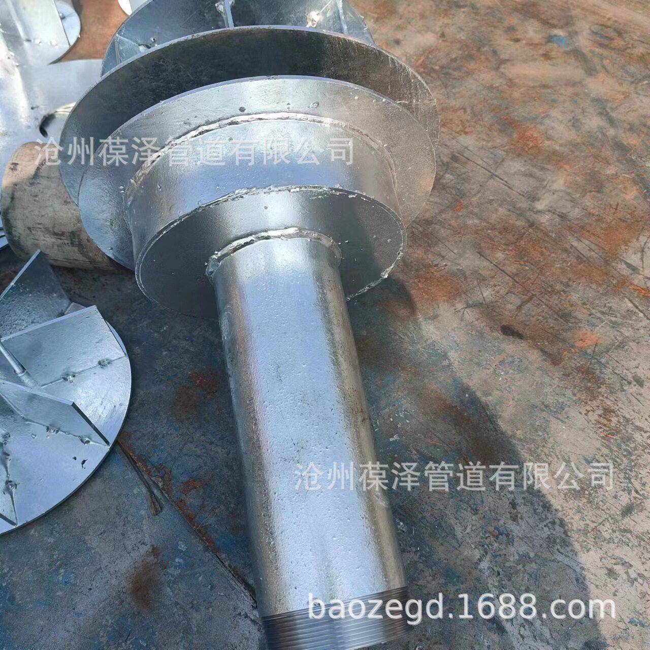 87型钢制镀锌雨水斗丝扣卡箍连接雨水斗沟槽压槽落水斗热镀锌