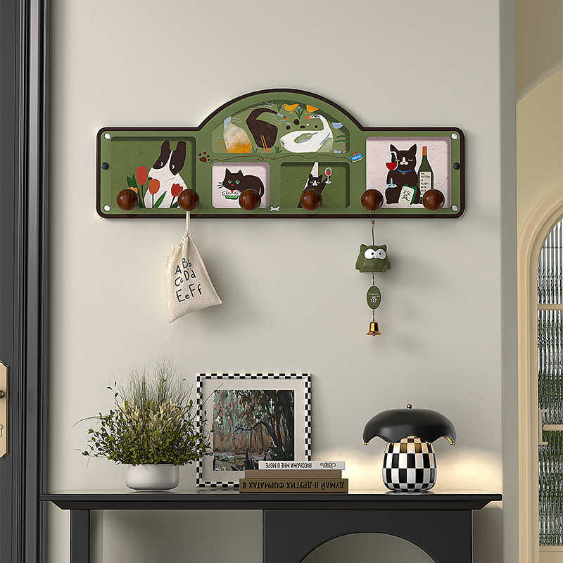 挂架插画中装饰画古风免系画物打孔打印森客厅置墙上挂衣芯挂钩钩,家居饰品,现代装饰画,淘宝优惠券,粉丝福利购,淘宝优惠卷