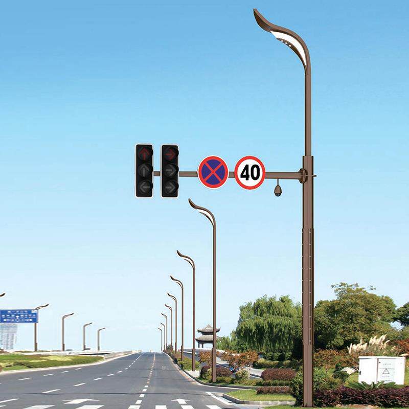 厂家道路照明路灯带监控WIFI信息灯显示屏一体化综合杆共杆