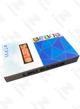 厂家直销红色字点阵LED电子名牌 LED胸卡LED电子胸牌名片屏迎宾屏