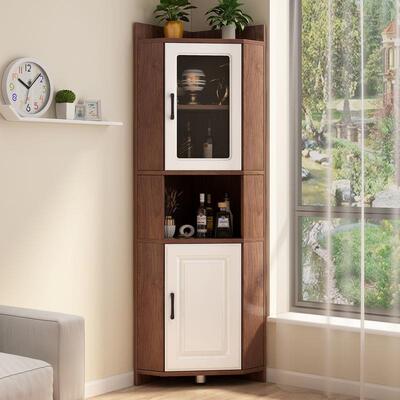 角柜墙角房柜三角形实边角转角置物柜靠墙厨卧璃室玻客厅玻酒BXP