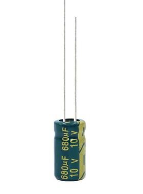 厂家直供10v680uf 10v JCCON绿金 高频低阻充电器铝电解电容6x12