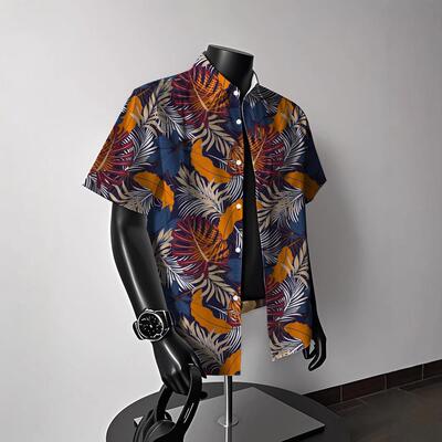 Men Button Shirts Sleeve Casual Summer Beach Pocket