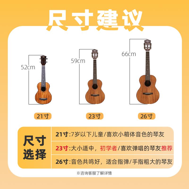 高档趣弹乐器瑞声尤克里AC200进 AT20相0思木全单阶小吉他乌克丽