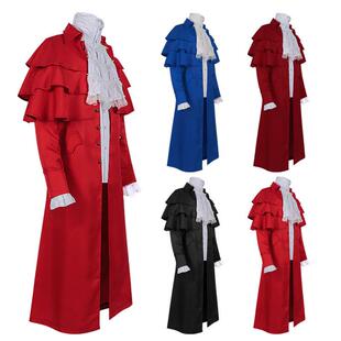 中世纪多层护肩大衣男cos大法官审判长演出服翻领长款牧师外套