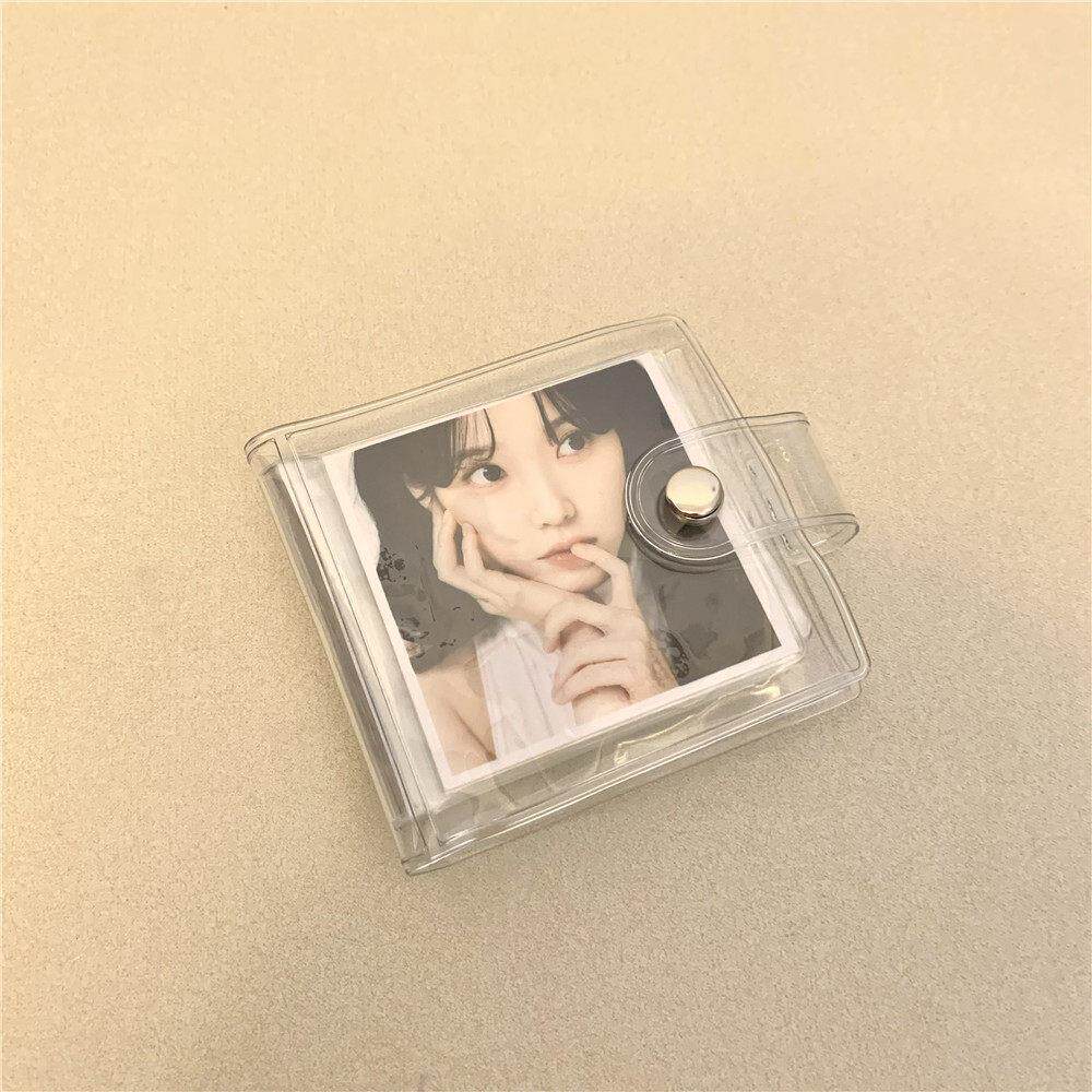 6*6cm正方形小方卡油画棒收纳册透明磨砂相册卡包拍立得追星女孩