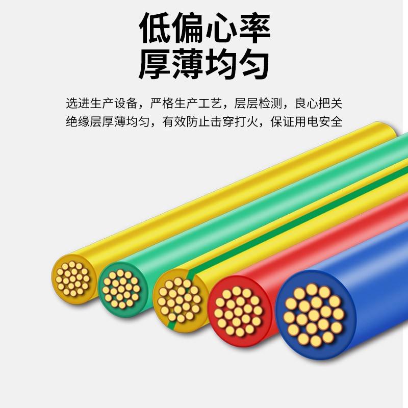 珠江电线国标BVR多股阻燃纯铜芯家用装软电缆线1.5 2.5 4 610平方
