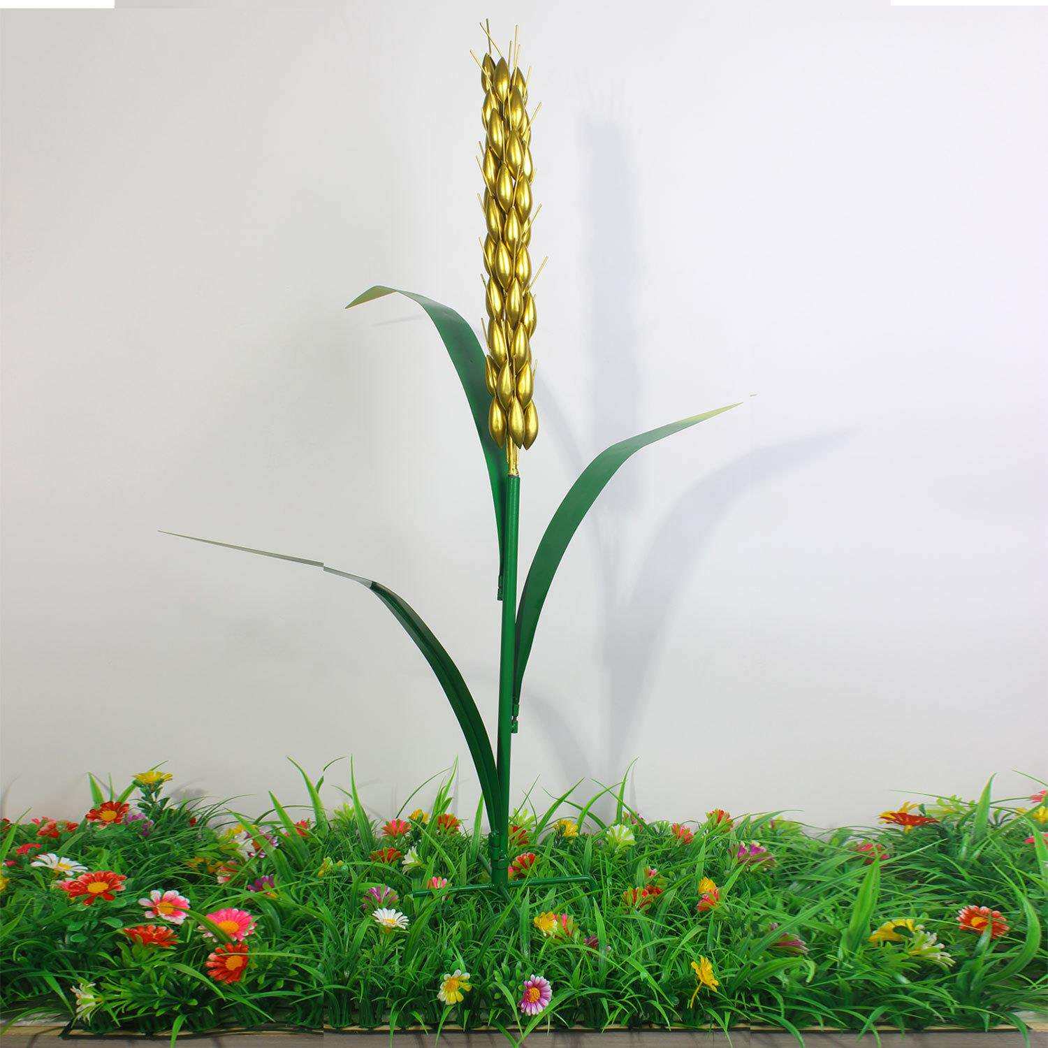 庭院花园装饰布置仿真植物玉米稻谷园林景观户外铁艺工艺品摆件