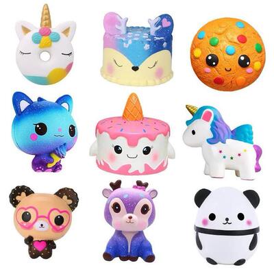 Jumbo Squishy Kawaii Unicorn Horse Cake Deer Animal Panda Sq