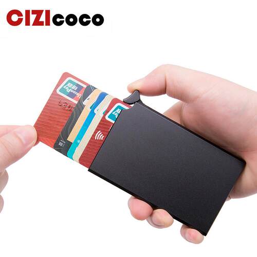 RFID Anti-theft Smart Wallet Thin ID Card Holder Unisex Auto