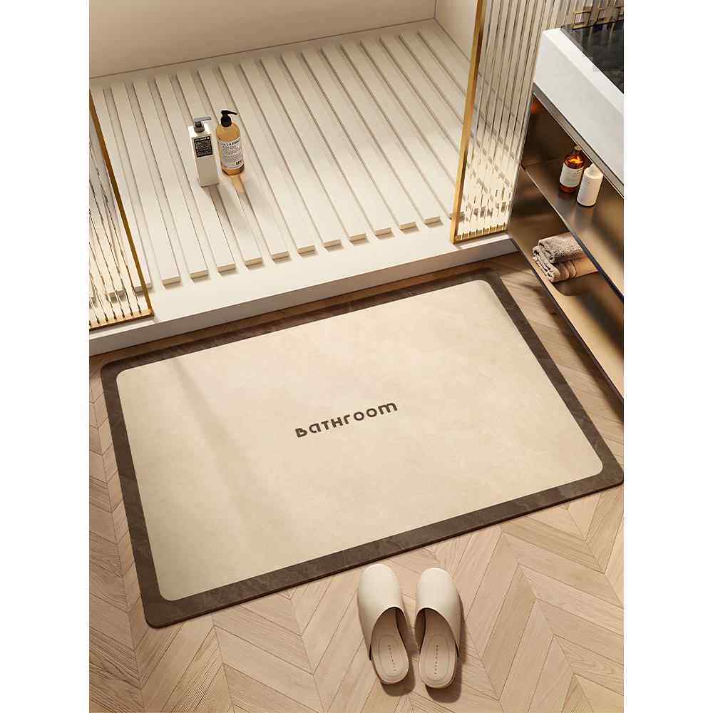 浴室地垫卫生间家用硅藻泥脚垫厕所门口洗澡防滑防摔吸水垫可裁剪