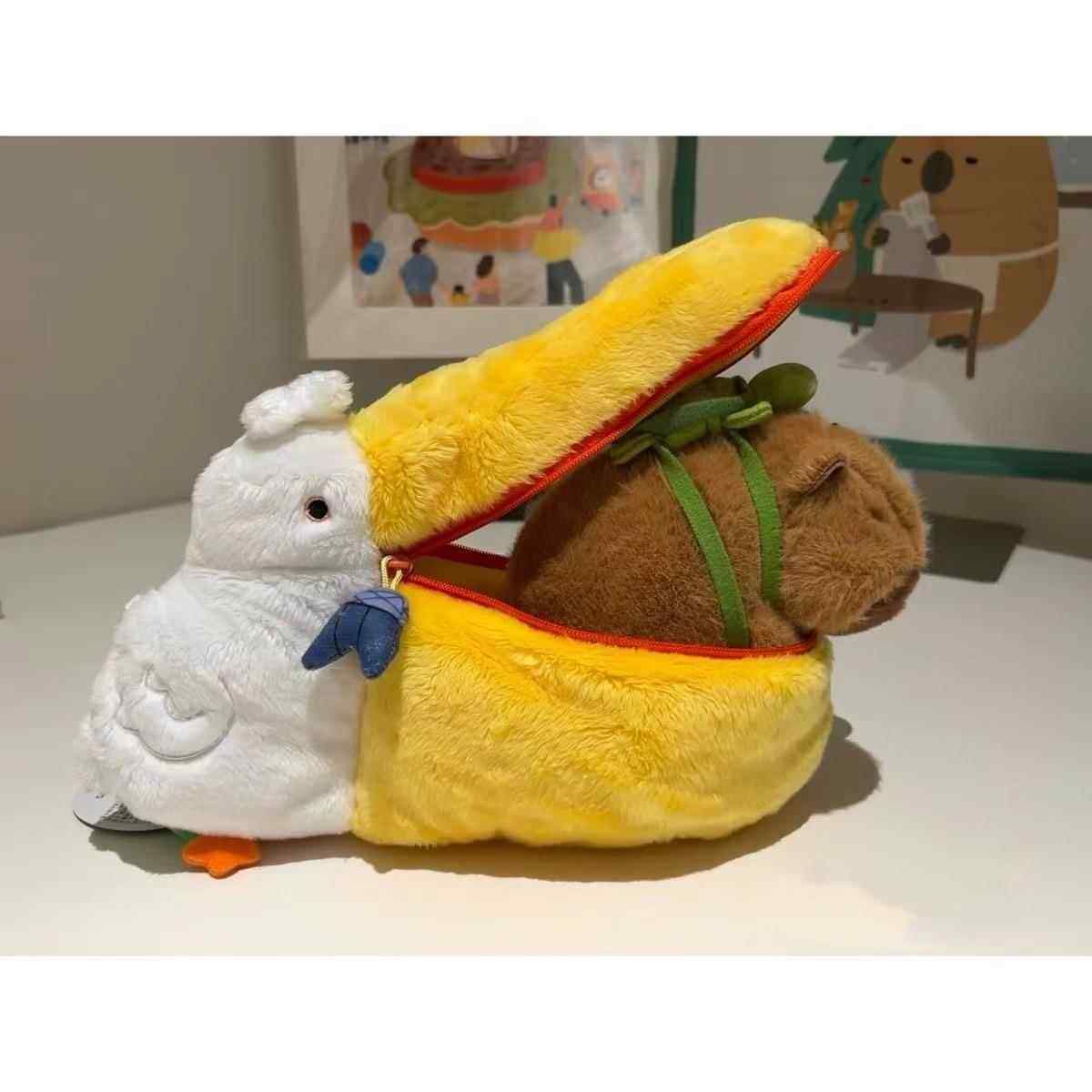 毛绒笔袋南京红山动物园鹈鹕包中号白色可爱搞怪拉链文具袋收纳包,文具电教/文化用品/商务用品,笔袋,淘宝优惠券,粉丝福利购,淘宝优惠卷