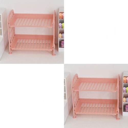 Double shelf storage.makeup organizer Multilaye storage rack