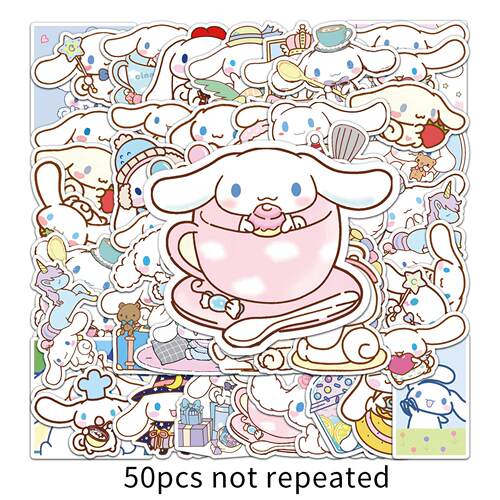 10/50/100pcs Sanrio Cartoon Cinnamoroll Dog Stickers For Lap