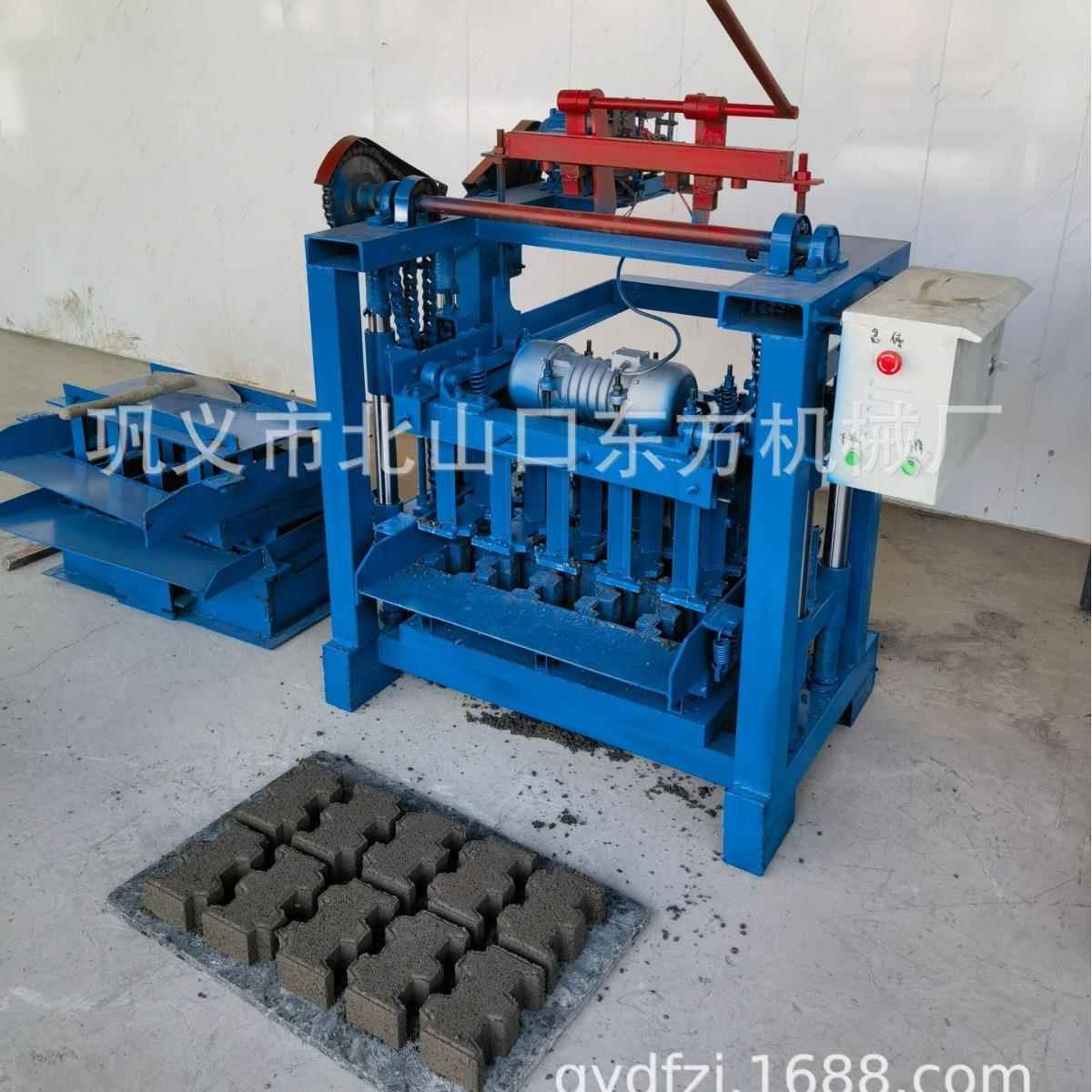 4-35型半自动制砖机生产波浪砖小型免烧砖机厂家多模具砌墙机械