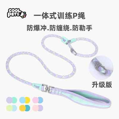 COOLPETS狗狗p绳p链狗牵引绳中大型犬防爆冲防打结防勒手训犬狗绳