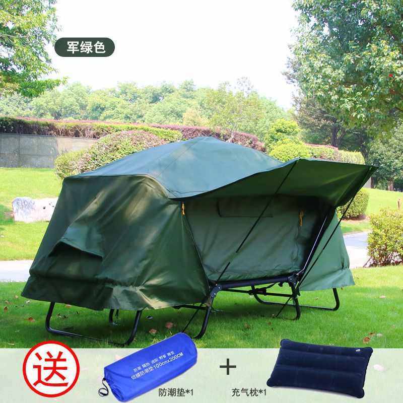 vsv帐篷户外野营防雨加厚露营双层防寒钓鱼专用离地帐篷防暴雨双