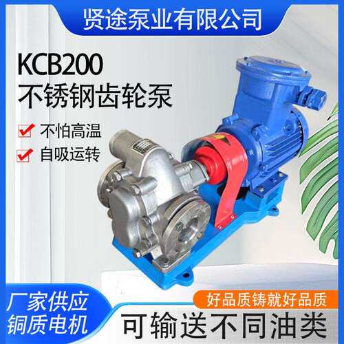 不锈钢齿轮泵重油泵电动压力泵KCB200化工泵压燃油齿轮泵