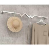 服装 店上墙正挂多字型挂衣架陈列架不锈钢拉丝方管正挂杆壁挂式