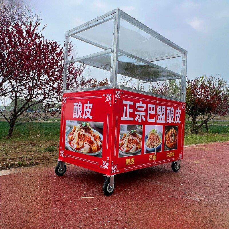 推车不锈钢夜市叠JNO折摊动位小吃移能多功折叠摊位餐车手推车
