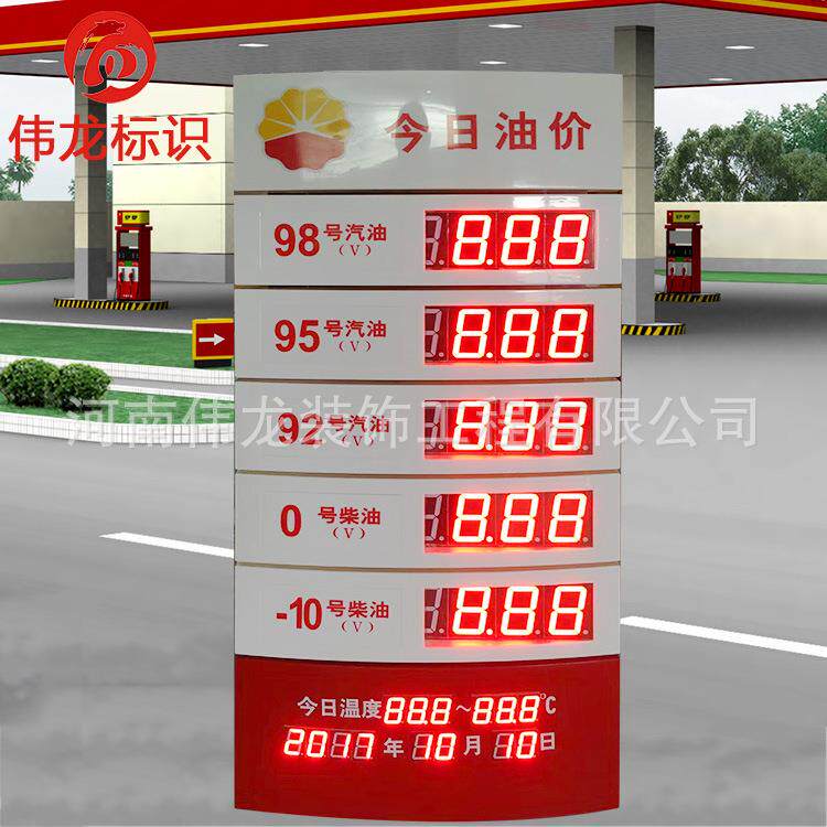 中石油 中石化 价格牌 油品号价格牌 加油站电子灯箱 加油站标识