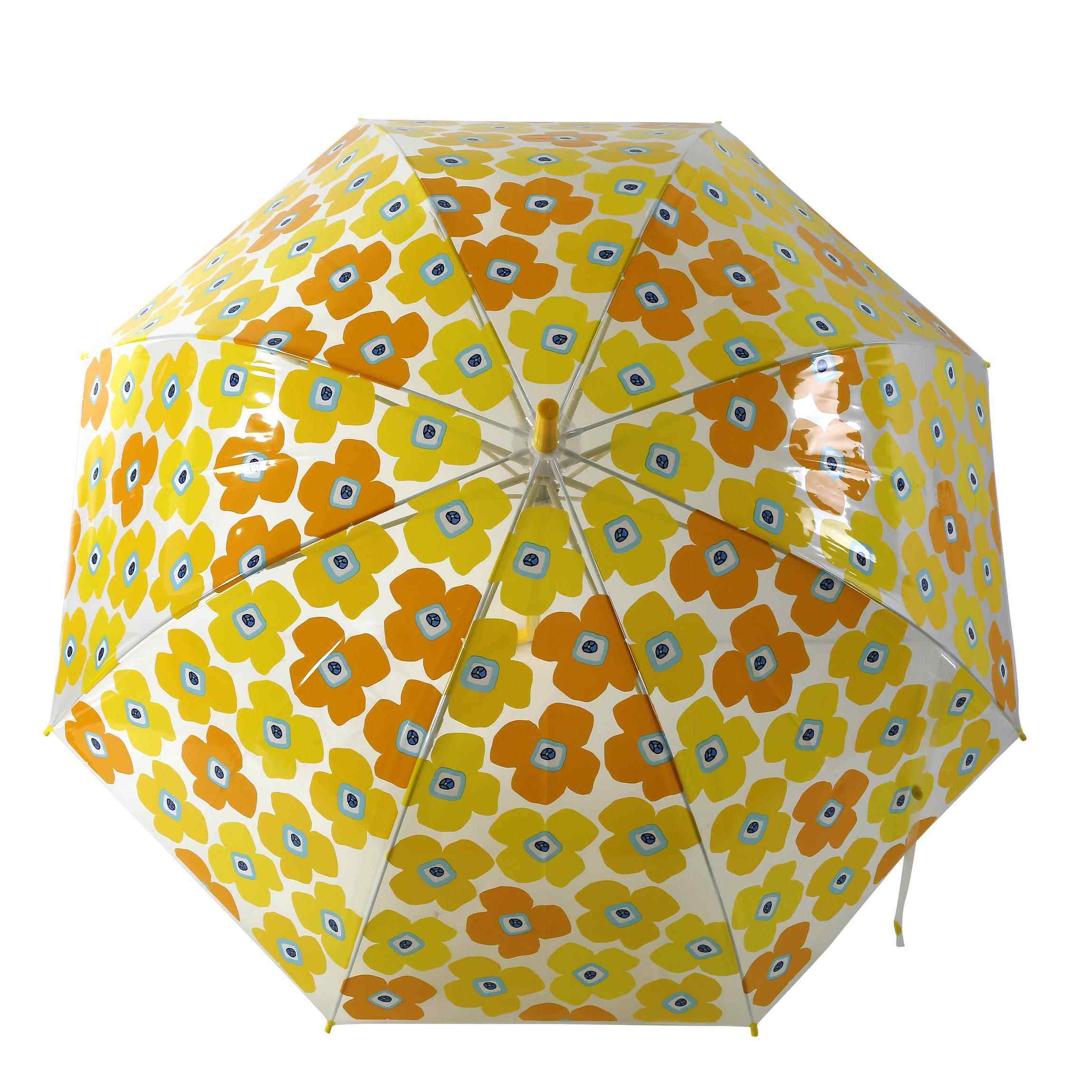 正品日本外贸POE透明雨樱自伞伞清新长手柄黄花花伞公主伞半动成,居家日用,伞,淘宝优惠券,粉丝福利购,淘宝优惠卷