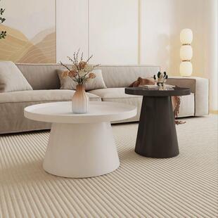 茶几小户型出租房公寓客厅家用铁艺床头柜边几大小圆高低组合茶几