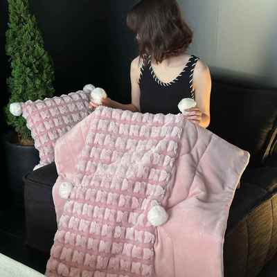 抱枕被子两枕用午睡加厚二合叠汽车载头一被办公室毯子冬天厂家直