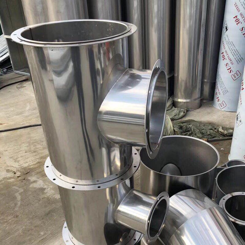 镀白铁皮不锈钢90度弯头转缝接头无焊接螺旋通锌风管PCB配件加道