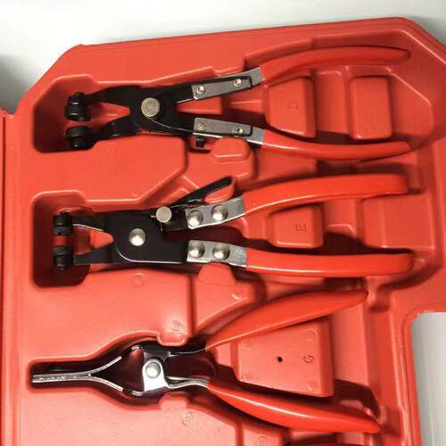 9件套汽车水管卡箍钳管束钳可弯直型喉钳油管拆卸钳子工具套装
