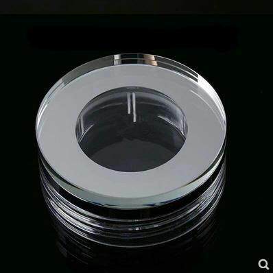新款 高山流水双层水晶玻璃杯盖配件通用透明密封圈食用级硅胶防