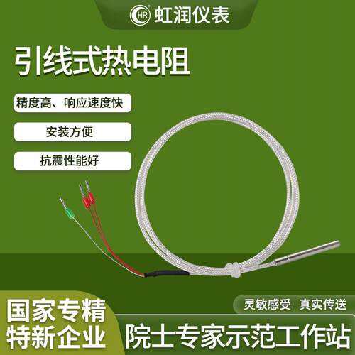 虹润pt100温度感测器端面热电阻赶温测温监视器补偿导线k热电偶WZ