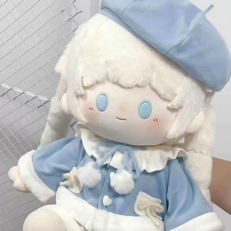 雪绒绒娃衣40cm棉花娃娃衣服坐姿一番赏换装毛绒玩偶冬季外套萌系
