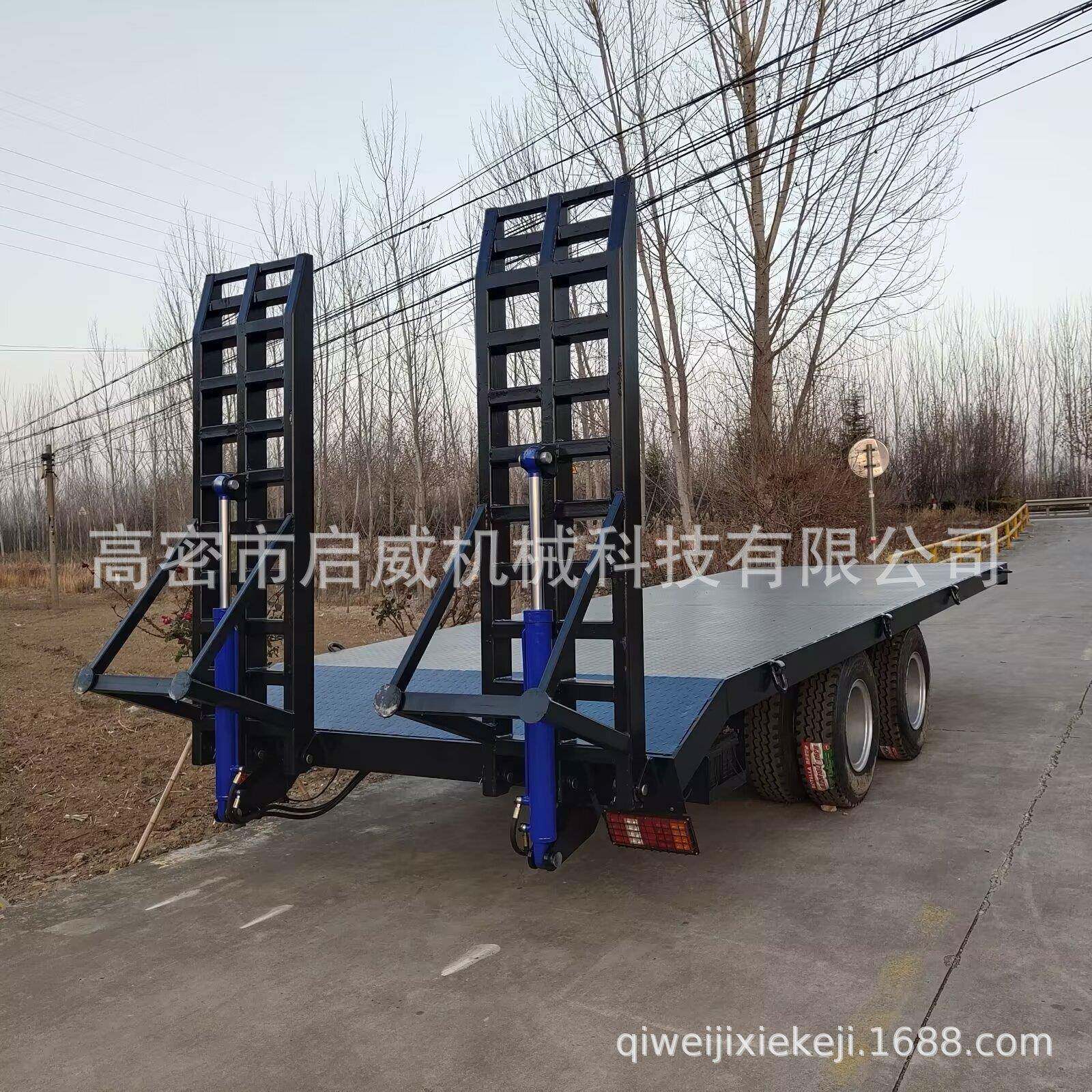工程机械平板转运车15吨挖机运输车平板拖车挖掘机运输车直供