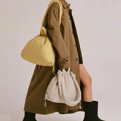 Casual nylon padded tote bag designer soft puffer women shou