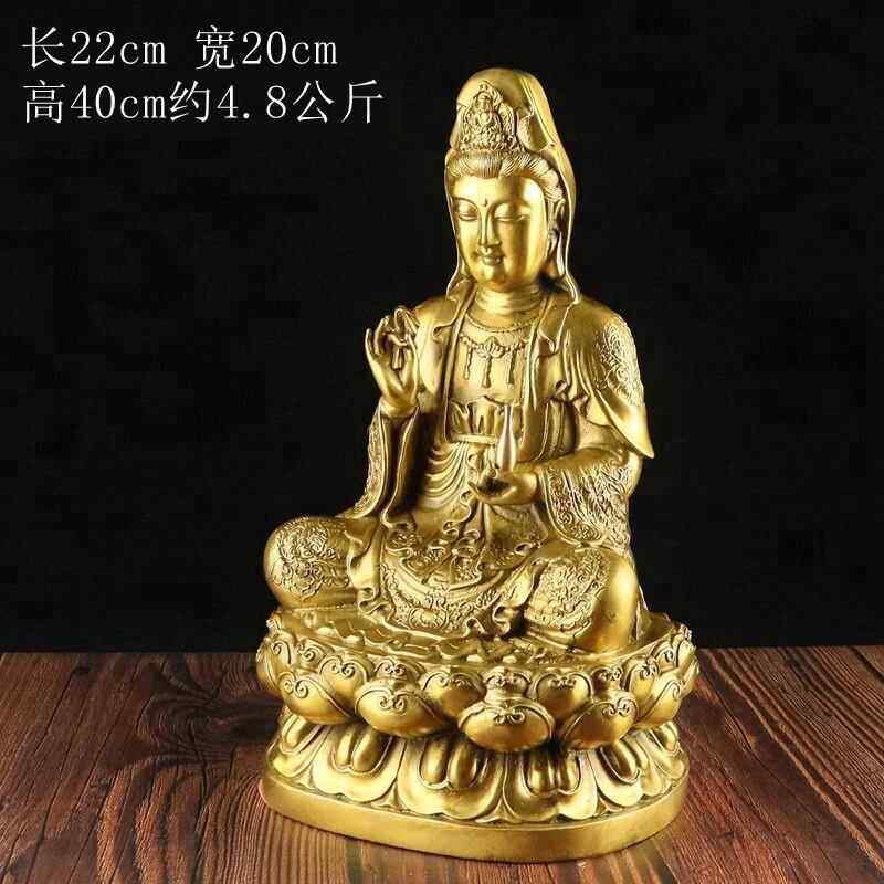 高档全铜南音海观工佛像摆件家居玄关客厅装饰品观艺音菩萨品中式