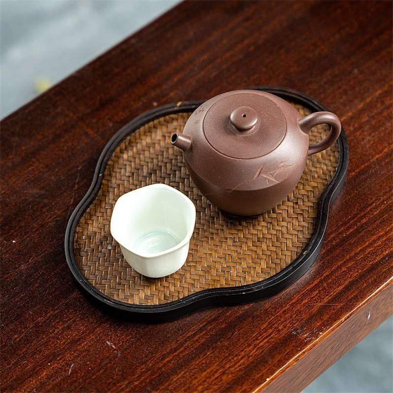 日式宋席重竹干泡台茶盘竹制席面禅意壶茶托家用小号茶台托盘茶具