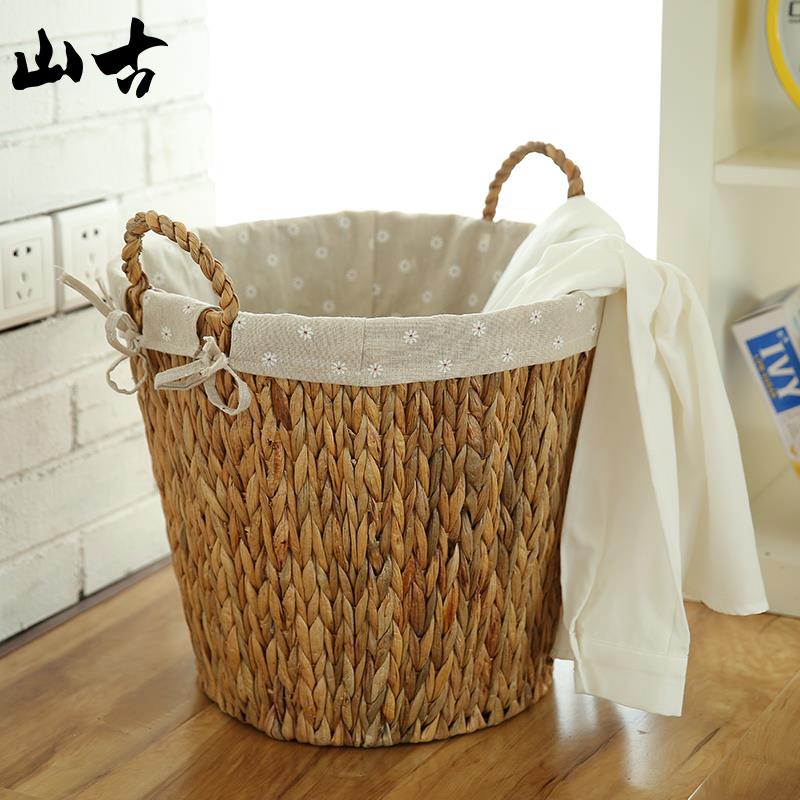 美式脏衣篓子藤编织装放脏衣服的收纳筐换洗衣篮子大号玩具收纳桶