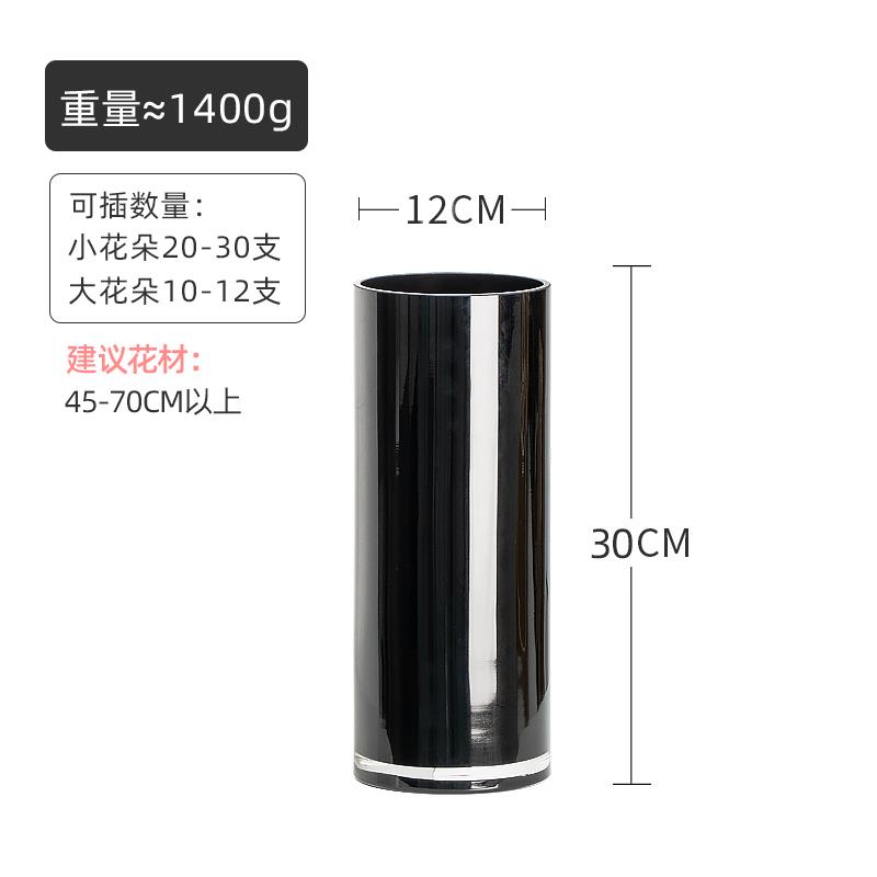 高档透明加厚直璃筒玻花瓶水培植醉物芍药水养龙柳马用木富贵竹专图片