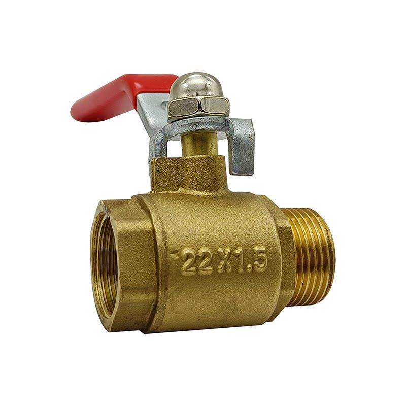 22*1.5黄铜球阀门 农用喷雾器高压接头四分细牙管接头耐压铜合金