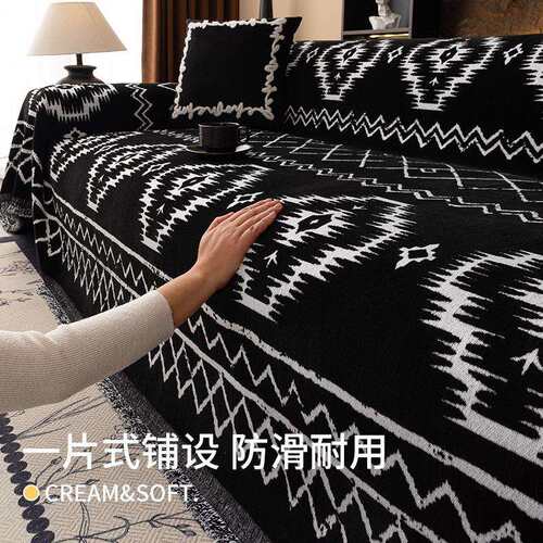 雪尼尔沙发盖布巾2025新款轻奢高档沙发毯一片式全盖沙发套罩
